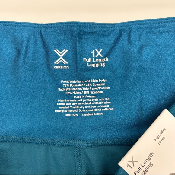 Xersion Women's Plus Size Full Length High Rise Quick Dry Legging Size 1X 2X - Picture 5 of 8